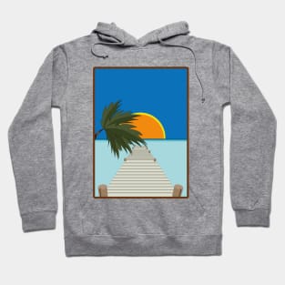 A pier on a paradise beach Hoodie